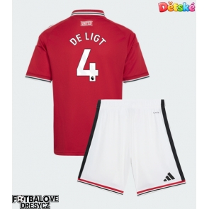 Manchester United Matthijs de Ligt #4 Dětské Domácí dres komplet 2026-27 Krátký Rukáv (+ trenýrky)